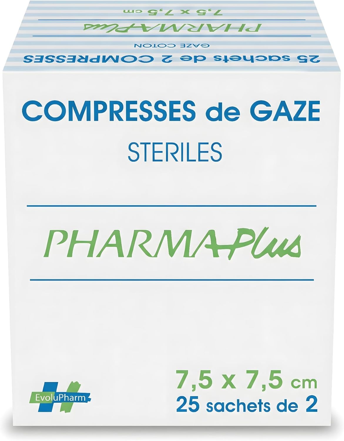 Sterile Gauze Pads - Hydrophilic Medical Pads for Wound Care, Absorption, Post-Surgery and First Aid (3" x 3", 25 Sachets x2)