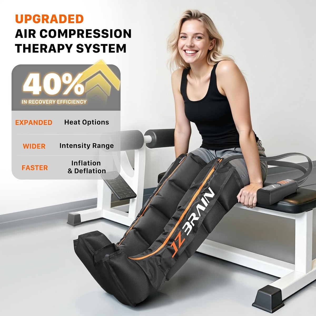 Air Compression Boots Leg Massager: Sequential Full-Leg Recovery with Heat, 6 Modes & 11 Intensities for Post‑Workout Relieve & Daily Relaxation for Athletes, Fitness Users (Small)