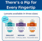 Pip Blood Glucose Monitor Kit - 50 Test Strips, Preloaded Lancets & Case