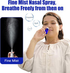 Cupohus Nasal Spray Bottle, 3 Pcs 30ML/1oz Cobalt Blue Glass Refillable Fine Mist Sprayers Atomizers, Travel Sized, Empty Nasal Sprayer with Funnels and Labels