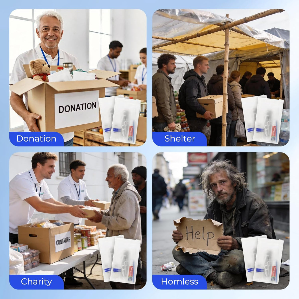 Travel Size Toiletries Bulk Homeless Care Package Supplies Toiletry 40 Pack