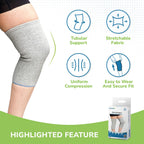 Everactiv Knee Support Sleeve – Compression Support for Arthritis, Joint Pain, and Post-Operative Recovery | Breathable Cotton Inner Lining | Unisex | 1 Pair (Large)