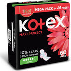 Kotex Sanitary Pads With Wings 60 pads