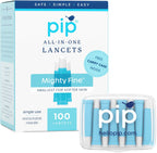 Pip Lancets 30G x 1.0mm - 100 Count Safety Lancets for Diabetes, Blue