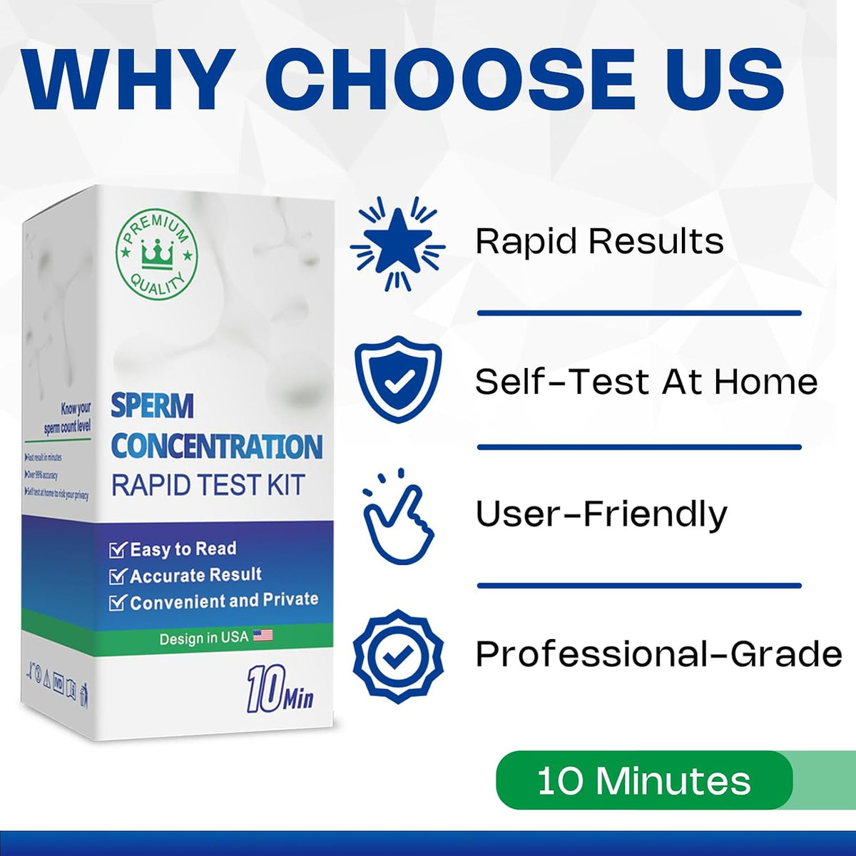 Fertility Home Test Kit for Men- Convenient, Private-Shows NorLow Sperm Count, Male Fertility Testing System, Accurate- Easy to Read Resultsmal or Low Sperm Count.