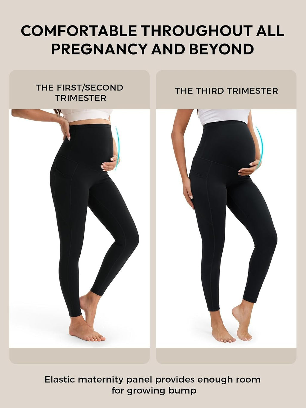 SEVEGO Tall Women's 32/34/36 Inseam Maternity Leggings Over The Belly Pregnancy Yoga Pants Workout Active Wear