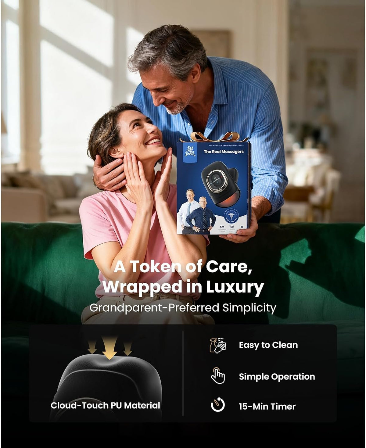 BOB AND BRAD Hand Massager with Heat and Compression, Individual Fingers | Upgraded, FSA-HSA Eligible, Portable HandSpa Pro Hand Massager for Arthritis and Carpal Tunnel, Pain Relief, Birthday Gifts