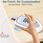 Glucose Monitor Kit, Blood Sugar Monitor with 50 Test Strips & 50 Lancets for Diabetes Testing, High Accuracy Blood Glucose Meter with Auto Eject, No Coding & Large LCD for Seniors, Glucometer Diabetes Testing Kit for Travel & Home Use
