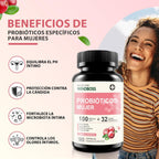 Probiotics for Women with 32 Strains with Prebiotics and Digestive Enzymes Support pH Balance Vaginal Probiotics Urinary and Digestive Tract Health Vegetable Capsules