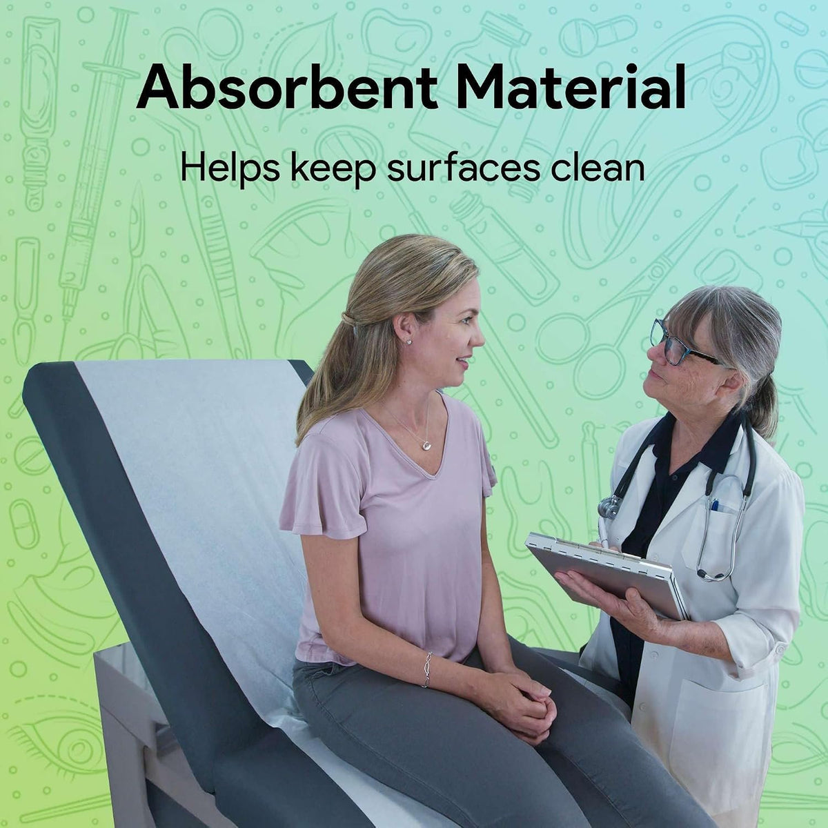 Medical Exam Table Paper 17"x125 Feet - 1 Roll of Disposable White Table Paper Rolls for Doctor's Offices, Chiropractors, and More - Latex Free Bed Sheet