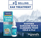 Hyland's Earache Drops, Natural Relief of Swimmer's Ear, Cold and Flu, Allergy Symptoms, Ages 4 and up, Day & Night, 0.33 Fl Oz (Pack of 2)
