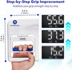 Digital Grip Strength Tester, 265 lb Hand Dynamometer, White | 265 lb Capacity; 0.2 lb Accuracy; Backlit LCD; Adjustable Grip; FDA Registered; 2-Year Warranty