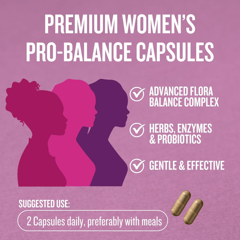 Grow Vitamin Feminine Balance by | Candida Support | Oregano & Caprylic Acid Blend | Vaginal Detox & Cleanse Probiotics | Supports Healthy Intestinal Flora & Immune Function