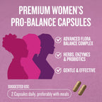 Grow Vitamin Feminine Balance by | Candida Support | Oregano & Caprylic Acid Blend | Vaginal Detox & Cleanse Probiotics | Supports Healthy Intestinal Flora & Immune Function
