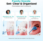 COSLUS ADA Accepted C51 Water Dental Flosser for Teeth, 3 Modes 6 Pressure | Water Dental Pick for Orthodontic, Braces, Sensitive Gums, Multiple Users, Compact for Travel Built-in Nozzle Storage, White