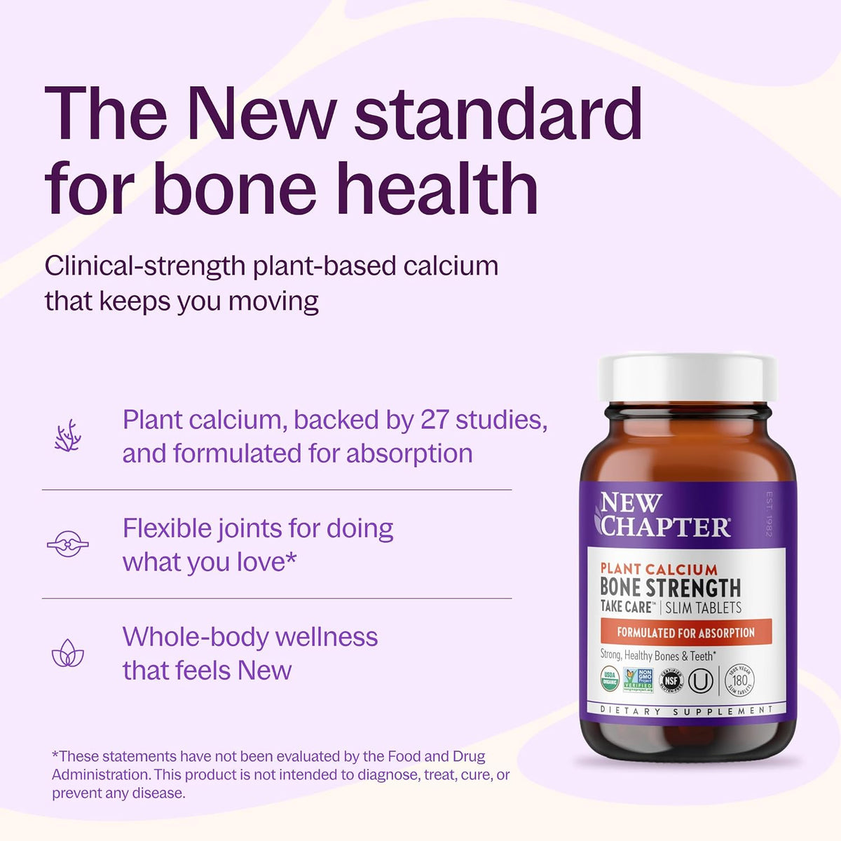 New Chapter Bone Strength Take Care Supplement, 180 Slim Tablets