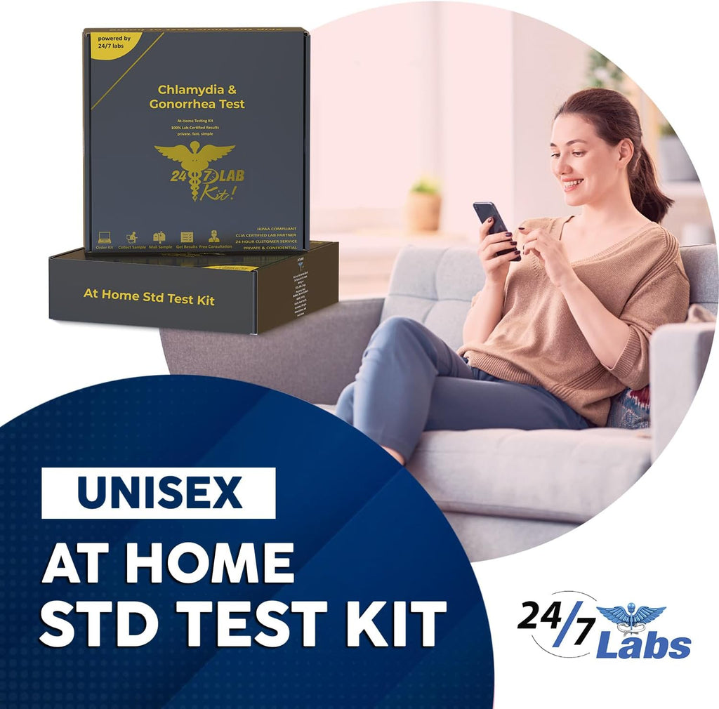 STD Testing Kit for Men and Women Chlamydia and Gonorrhea Screening Discreet and Accurate Results Private and Secure CLIA Certified Labs