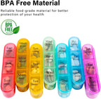 Daviky Pill Organizer 3 Times a Day, Pill Box 7 Day, Weekly Travel Case