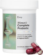 Evvy Women's 3-in-1 Probiotic Gut, Urinary & Vaginal Health | 30 Day Supply