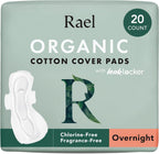 Rael Sanitary Pads Organic Overnight 8 pieces