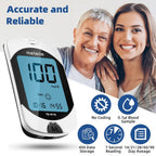 Metene TD-4116 Blood Glucose Monitor Kit, 100 Glucometer Strips, No Coding | 100 Lancets & Control Solution & Lancing Device, Blood Sugar Monitor Large Display , Blood Sugar Test Kit for Home Use