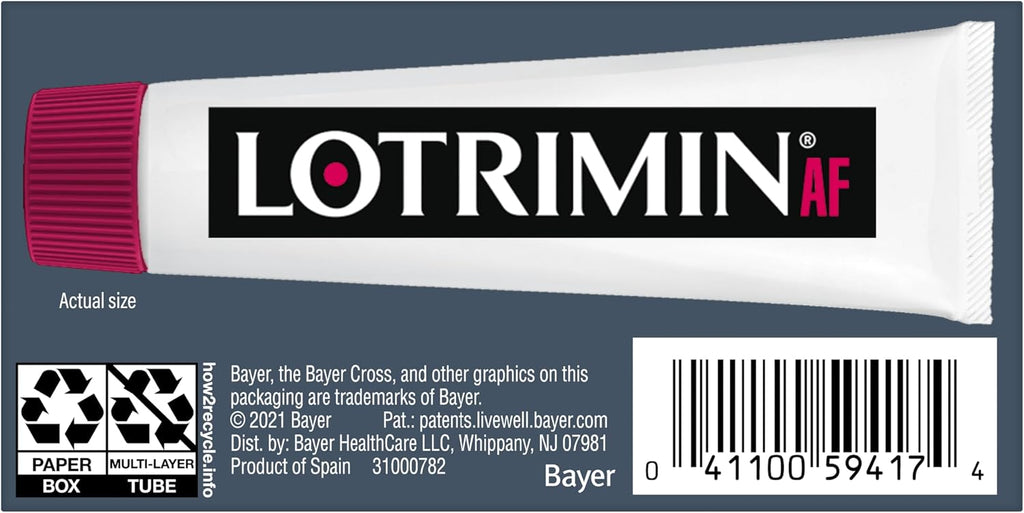 Lotrimin AF Ringworm Cream Clotrimazole 1% - Clinically Proven Effective Antifungal Cream Treatment of Most Ringworm, For Adults and Kids Over 2 years, .42 Ounce (12 Grams)