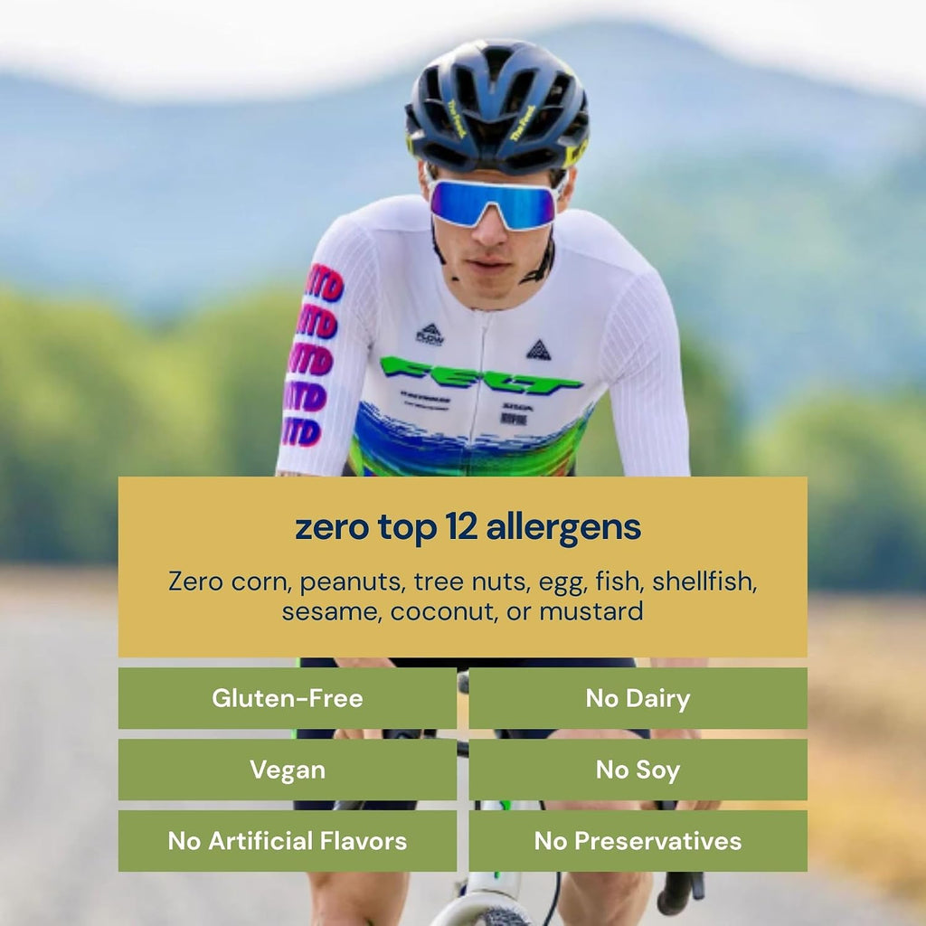 Flow Formulas Lemon Lime Endurance Drink Mix, Top 12 Allergen-Free, Carbohydrate & Electrolyte Sports Fuel Powder for Performance Training, High Carb Exercise Support, Gluten-Free - 10 Servings