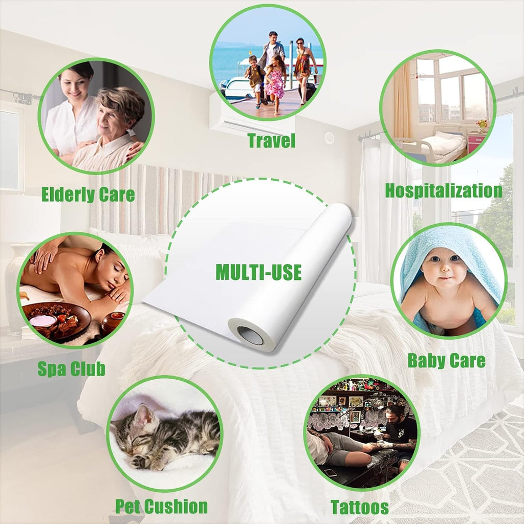 1 Roll Disposable Non-Woven Bed Sheet, 50 Pcs Massage Table Sheets