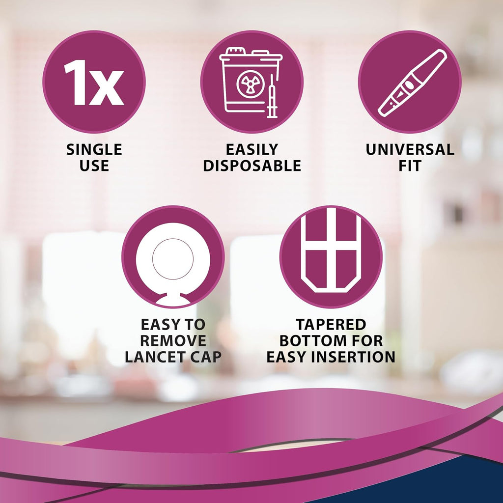 TRUEplus Single-Use Sterile Lancets Bundle, 33G, 300 Pack | Blood Lancets (Sterile, 33G, 4 cm total length) and TRUEplus Log Book, Supplies for Blood Glucose Testing at Home