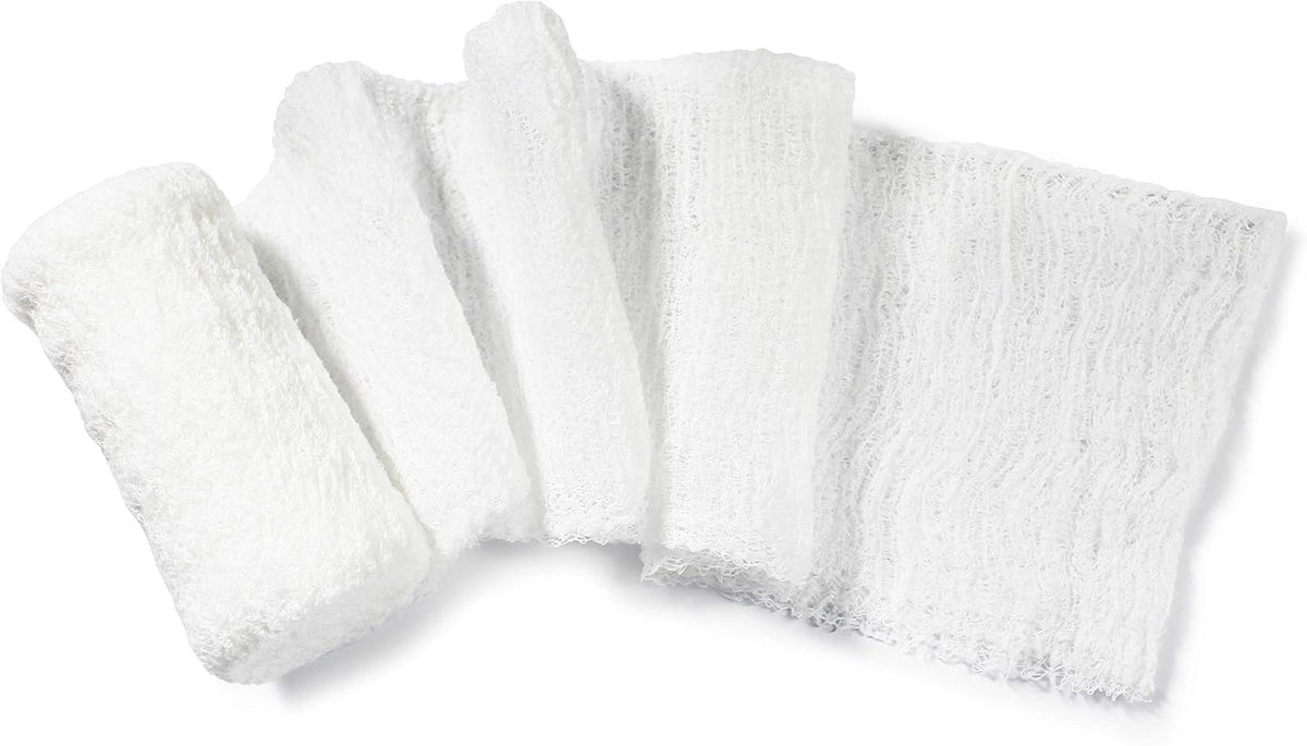 MED PRIDE Sterile Krinkle Gauze Rolls,6-Ply Cotton,4.5 in x 4.1 yd,6-Pack
