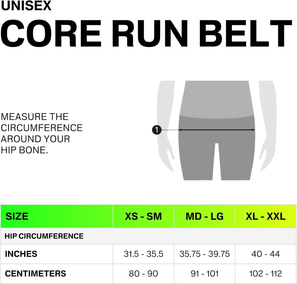 CEP Core Run Belt, Black, Unisex, MD/LG