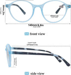 Reading Glasses Women Lightweight Stylish Readers Cute Cheaters Glasses w/Spring Hinges Eyeglasses for Reading 4 Pack