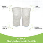 Everactiv Knee Support Sleeve – Compression Support for Arthritis, Joint Pain, and Post-Operative Recovery | Breathable Cotton Inner Lining | Unisex | 1 Pair (Large)