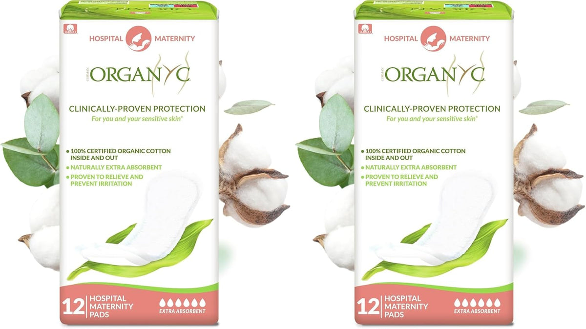 Organyc Pads - Maternity First Days, 12 count (Pack of 2)