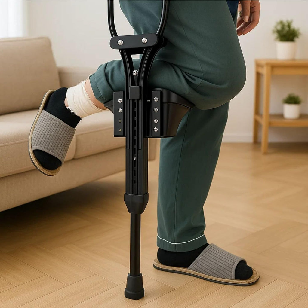 Knee Support for Crutches, Adjustable Leg Support for Post-Surgery Recovery, Comfortable Cushion for Injuries and Fractures