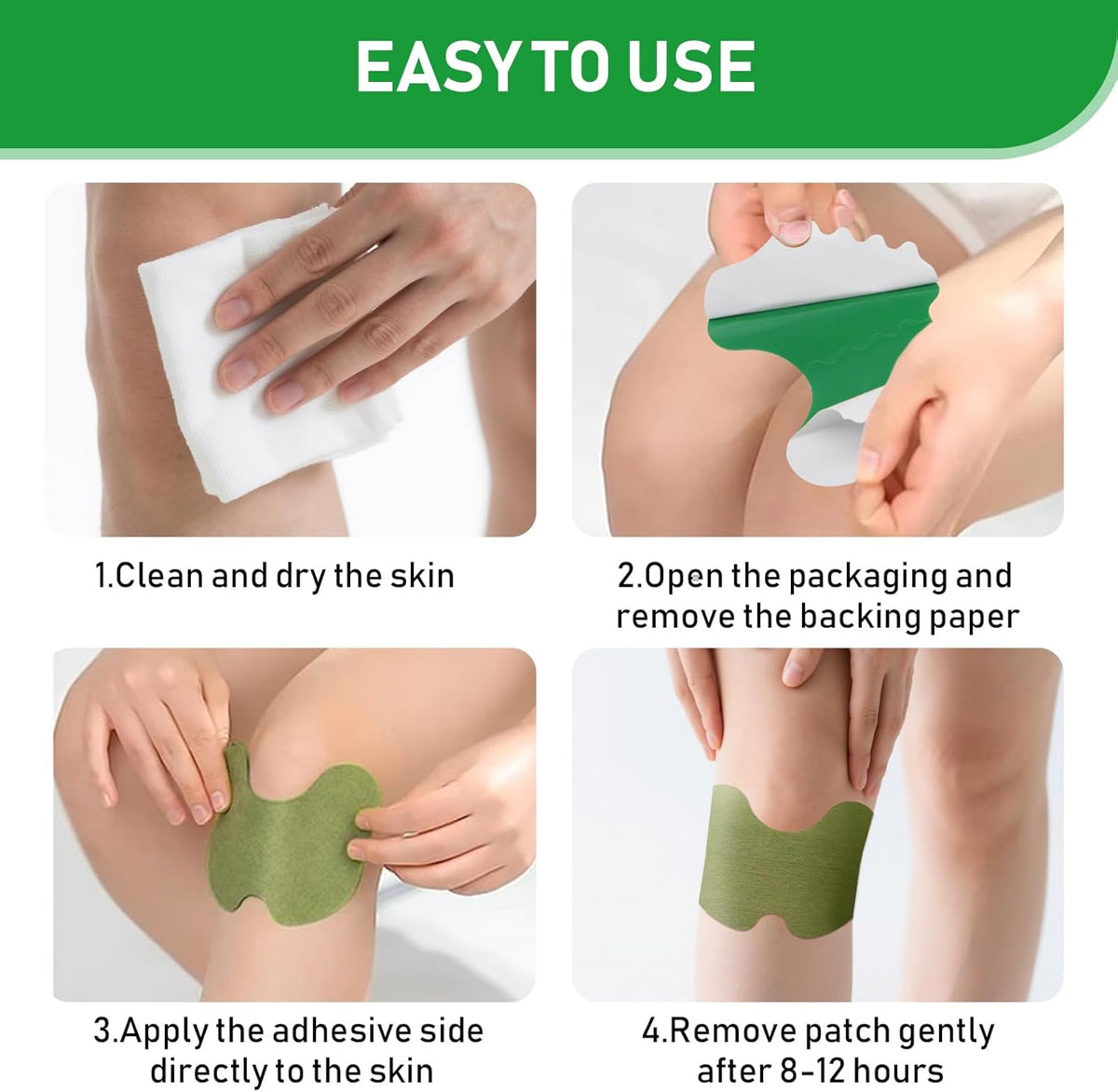 84Pcs Knee Patches, Warming Herbal Patches Wormwood Extract Sticker Heat Patches for Knee, Back, Neck, Shoulder