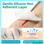 Dimora Silicone Wound Contact Layer, Non-adhering Dressing, Transparent Wound Dressing Pads, 3in x 4in (7.5cm x 10cm), 10 pcs