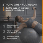 Yoga Ball, 1,000 lb Anti-Burst, Extra Thick, Non-Slip