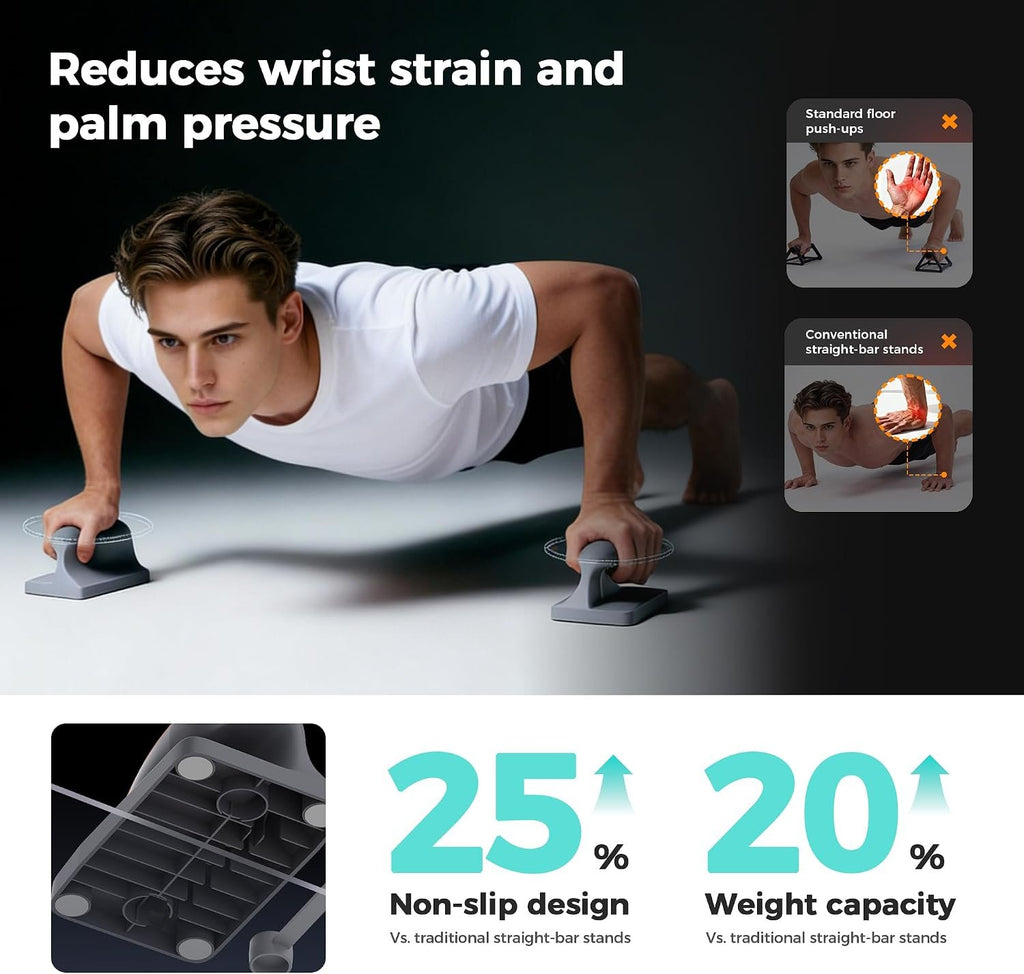 KEEP Wrist-Friendly Push Up Board - Ergonomic Push Up Grips