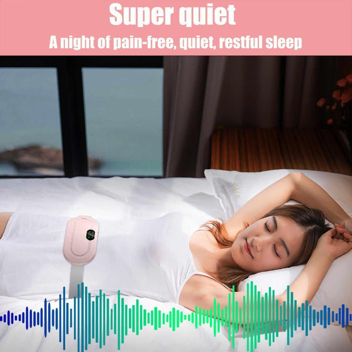 Heating Pad for Period Cramps, Three-Speed Adjustment?Portable Cordless Rechargeable Heating Pad for Menstrual Pain Relief Electric Heat Belt,Gifts for Her Women Girl Wife (Pink)
