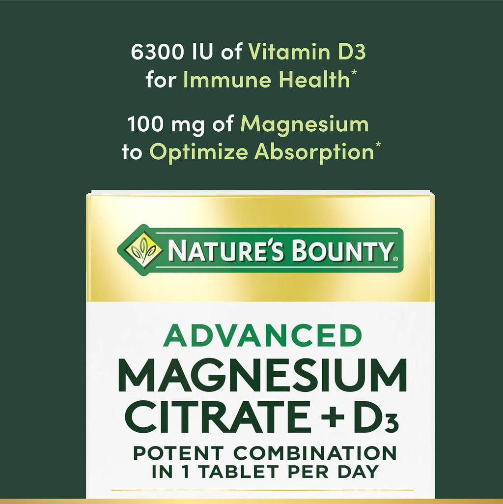 Nature's Bounty Advanced Vitamin D3 with Magnesium Citrate Immune Formula