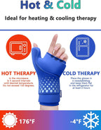 Wrist &Thumb Ice Pack Wrap-Thickened Gel for Long-Lasting Cold Compression | Stays Cold Longer-Hand Ice Pack & Ice Glove for Arthritis,Carpal Tunnel Relief & Tendonitis-Fits left and right