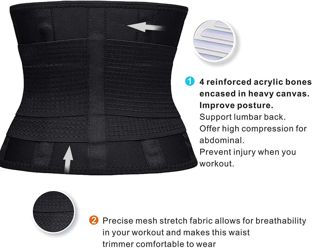 YIANNA Girdle Reductora Mujer Abdominal Lumbar Fajas Reductoras Abdomen Adjustable for Sport Fitness Postpartum