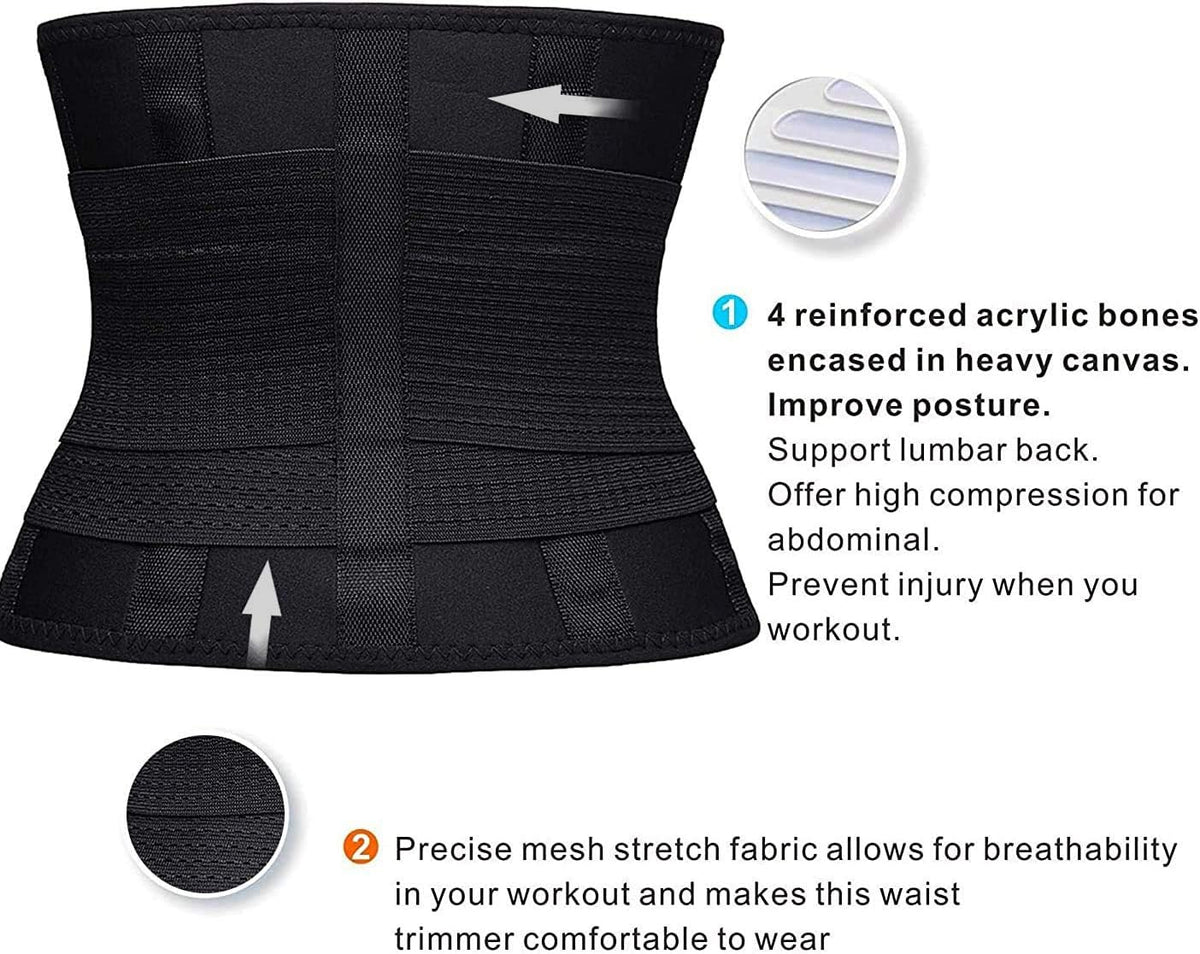 YIANNA Girdle Reductora Mujer Abdominal Lumbar Fajas Reductoras Abdomen Adjustable for Sport Fitness Postpartum