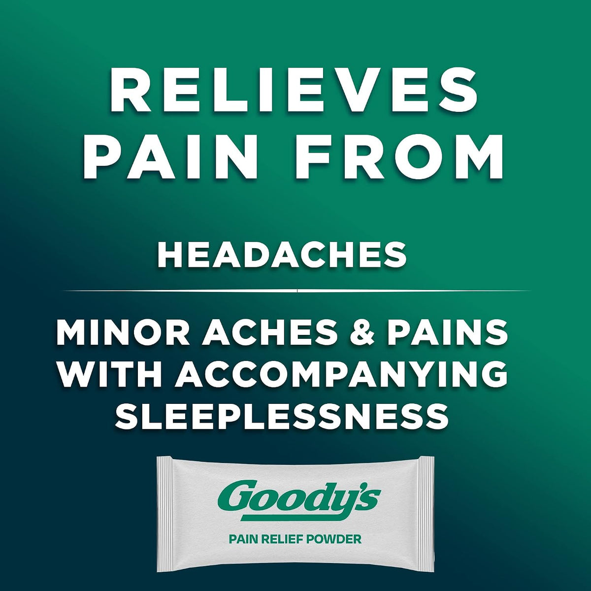 Goody's PM Nighttime Powder, Pain Reliever & Sleep Aid, 16 Count | Fast Pain Relief, Dual Action with Acetaminophen & Diphenhydramine, Headache Relief, Caffeine-Free, Unflavored, Dissolve Pack