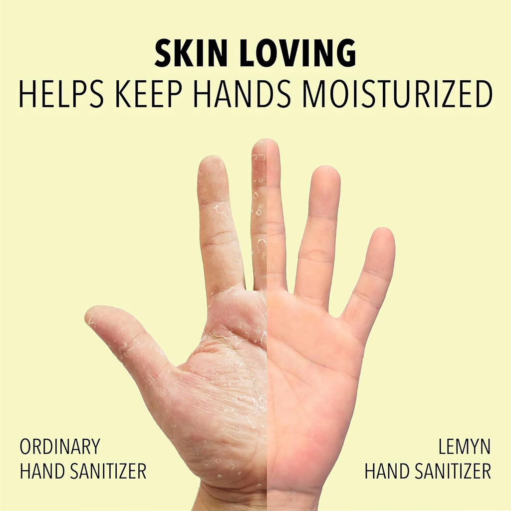 Lemyn Organics Orange Aloe Moisturizing Hand Sanitizer Gel 8oz Pump | Hand sanitizer pump, medical grade, moisturizing, orange scented gel, no drying, non-sticky, made fresh in USA