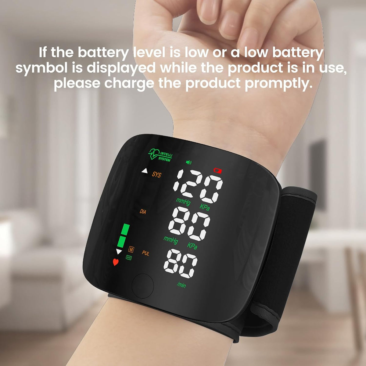 Double love Wrist Blood Pressure Monitor Led Display Black | Touch Screen Wrist Blood Pressure Cuff 99x2 Reading Memory Wrist Bp Monitor with Carrying Case