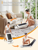 WalkingPad C2 Foldable Walking Pad Treadmill, Under Desk Compact Design | Foldable Design for Compact Storage and Space Saving, Smart FootSense Control, LED Display for Daily Walking, Jogging