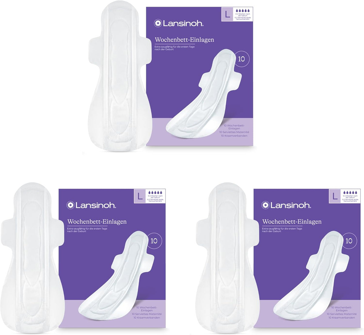 Lansinoh Bed Protectors Postpartum Breathable 10 pieces 3 pieces