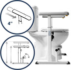 KMINA Toilet Safety Rails, Heavy Duty Frame with Handles